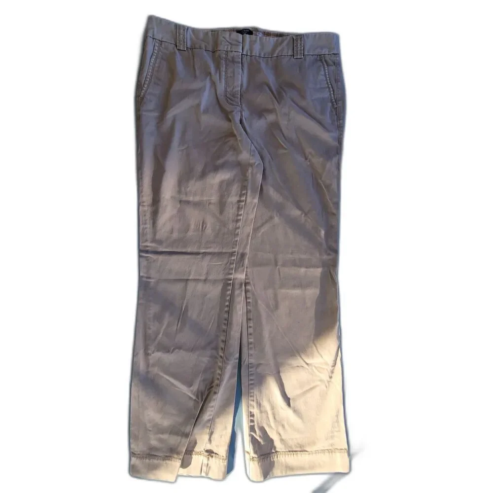 J.Crew Stretch Girls Khaki Tan Chino Pants Casual Slacks Size 12Reg